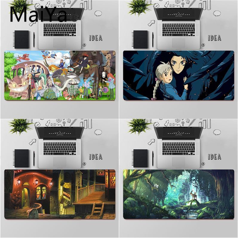 Maiya คุณภาพสูงสตูดิโอ Ghibli Spirited Away Totoro gamer play mats Mousepad จัดส่งฟรีแผ่นรองเมาส์ขนา