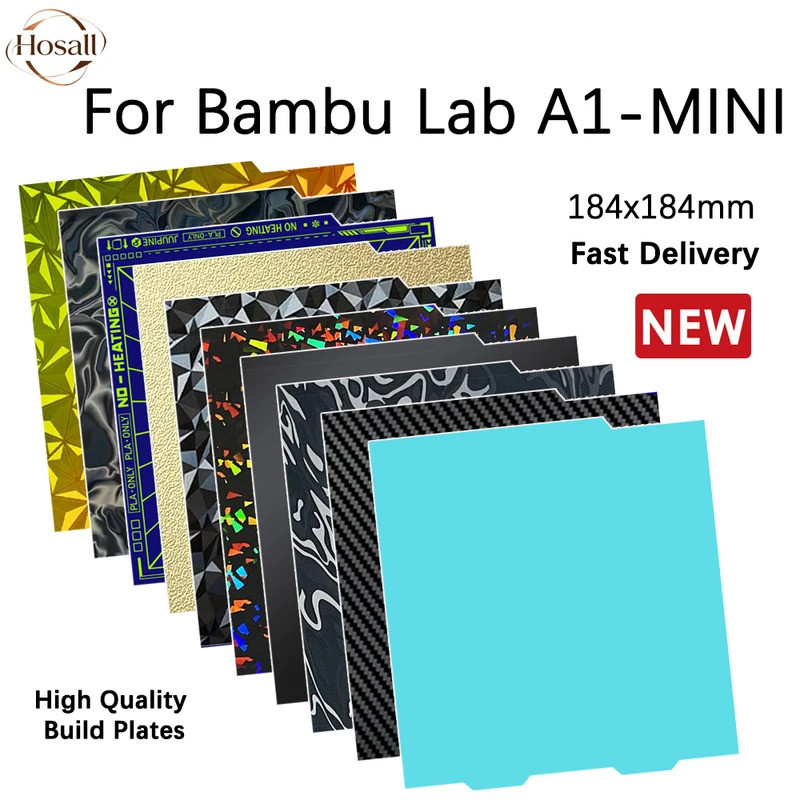 HBสําหรับBambu Lab A1 Miniสร้างแผ่นอัพเกรดA1 Miniแผ่นเย็นพื้นผิวยืดหยุ่นเรียบเตียงBambulab A1 Miniอุ