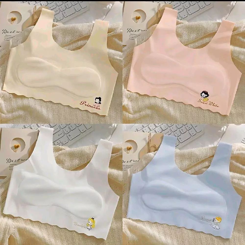 YANINDA เสื้อชั้นในเด็กผู้หญิง ผ้าไหมน้ำแข็ง ฟองน้ำเย็บติด แบบบางยืดได้เยอะ #4510