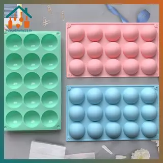 PeaceShells 3D รอบครึ่งทรงกลมแม่พิมพ์ซิลิโคนสําหรับเบเกอรี่พุดดิ้งมูสช็อคโกแลตเค้ก TH