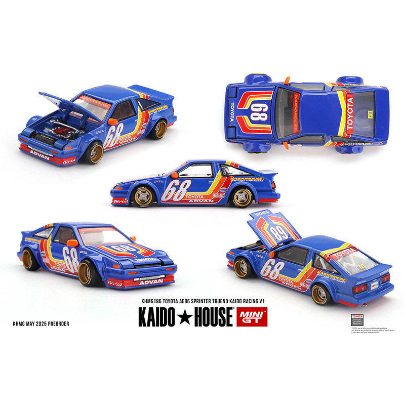 Kaido House X MINIGT 1:64 จักรวาล yamaAE86 Sprinter 合金汽车 196模型