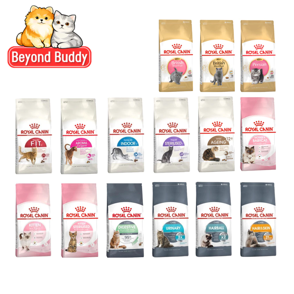 Royal Canin โรยัล คานิน อาหารเม็ดแมว สำหรับลูกแมวและแมวโต รวมหลายสูตร เม็ดเล็ก ทานง่าย ขนาด 400 กรัม