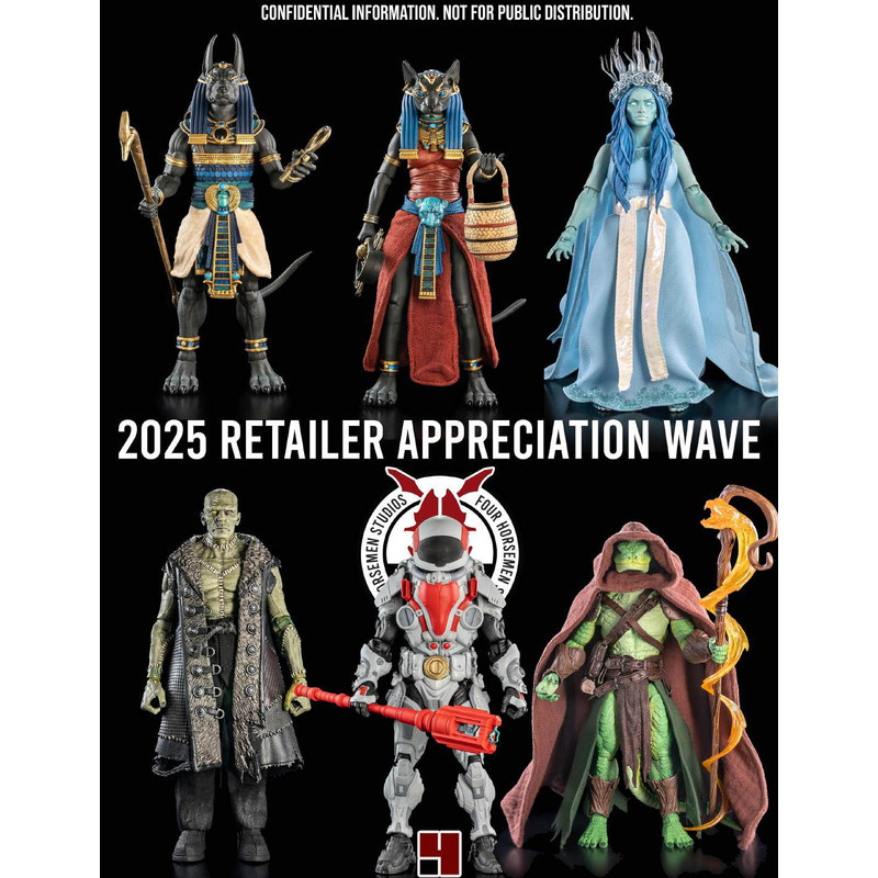 Authentic Original Design Four Horsemen Anubis, Bastet, Basilisk 1/12 Articulated Action Figure