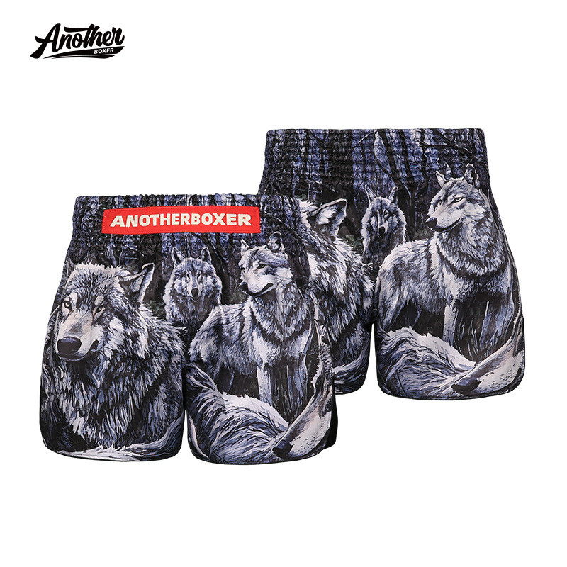 [Popular] New Muay Thai Shorts UFC Fight Sanda Wolf Pack Boxing Shorts Men and Women Boxing Shorts 3