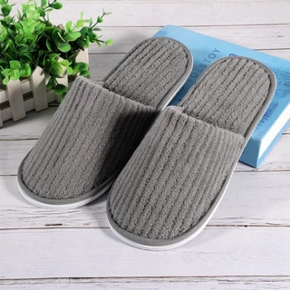 COD สลิปเปอร์ Slipper สีสดใส รองเท้าลำลอง รองเท้ารับแขก ใส่ในบ้าน ออฟฟิศ โรงแรม หุ้มปลายเท้า เนื้อผ้าดี นุ่ม ใส่สบาย