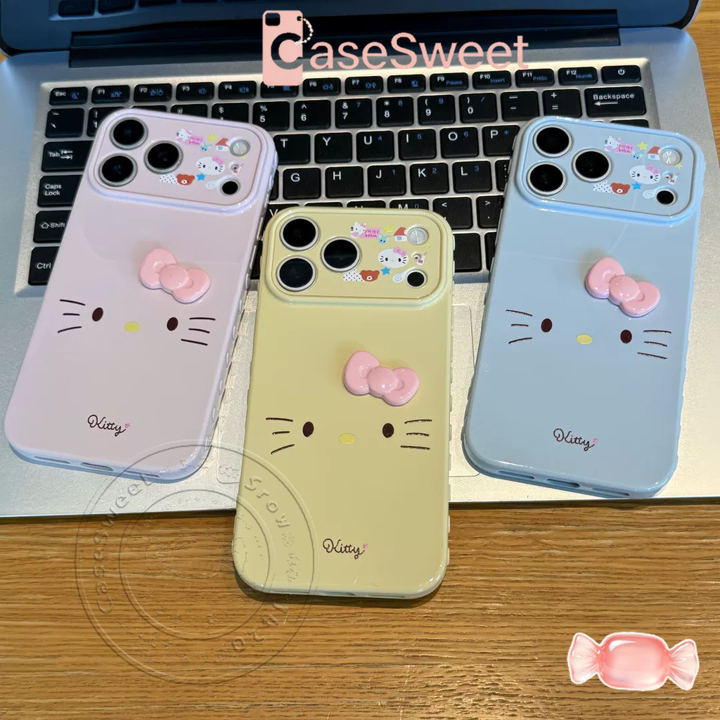 เคสโทรศัพท์โบว์เฮลโลคิตตี้ เหมาะสำหรับ OPPO A3S A74 5s A9 A54 A76 A17 A17k A52 A72 A92 A95 A15 A16