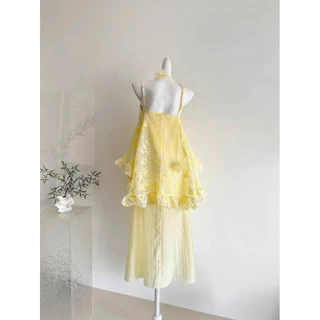 Original Design IRIS BOUTIQUE Bagii Premium l ID778802 Pastel Watercolor Ruffle Maxi Dress