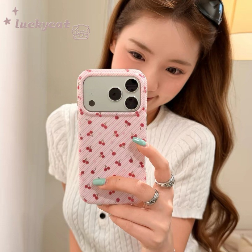 Insหวานเชอร์รี่เคสโทรศัพท์สําหรับiPhone 17 16 15 14 13 12 11 Pro Max X Xr Xs Max 7 8 Plus SE2020