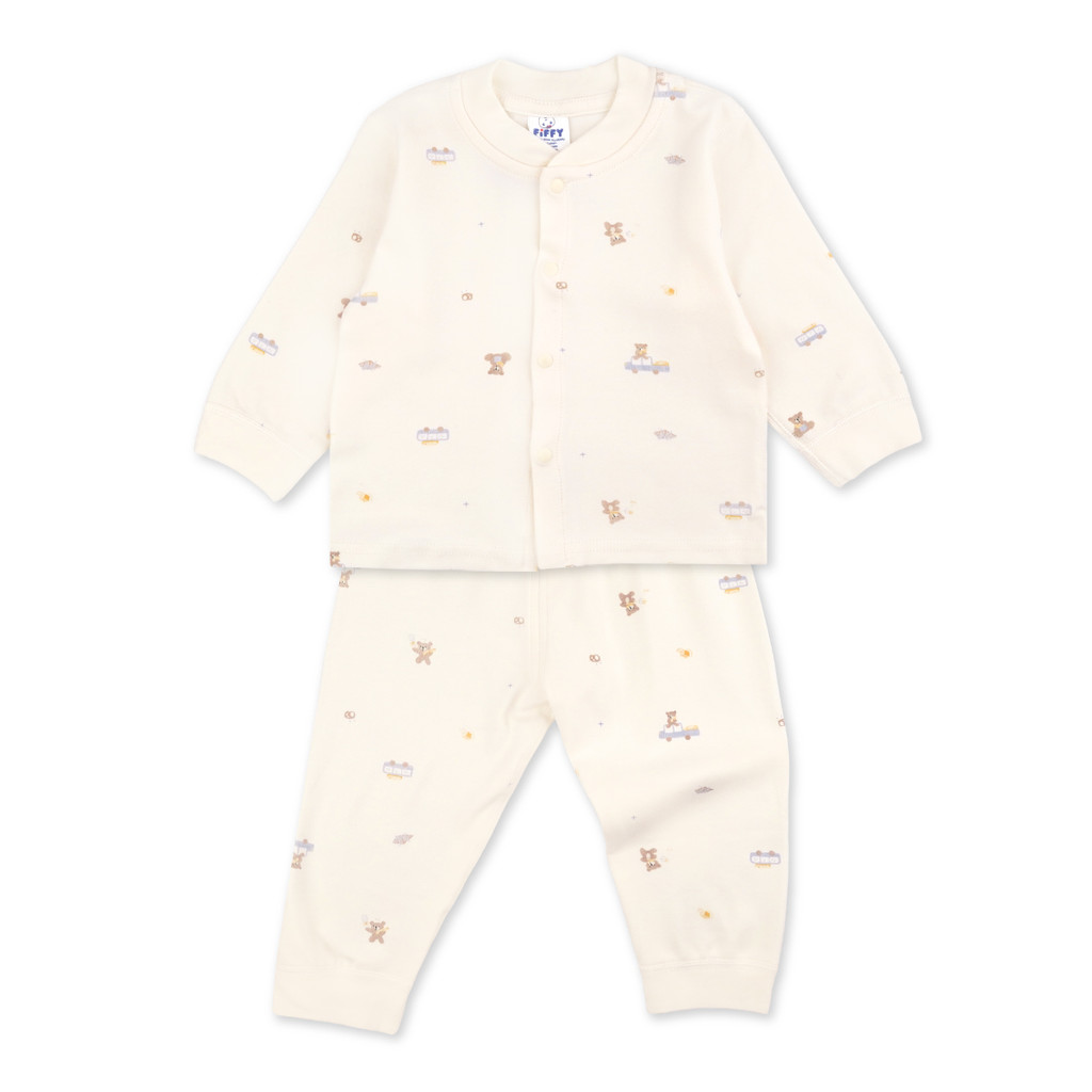 FIFFY ECO COSY NATURAL FIBER SWEET BEAR ยาว SLEEVE VEST SUIT BAJU BYI (1326013)