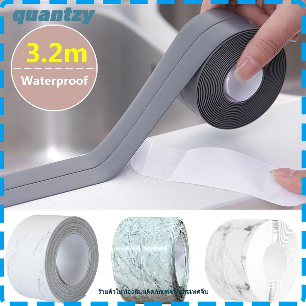 QUANTZY แถบซีลสําหรับห้องครัว, เทปกาวเคาน์เตอร์ครัว, กาวด้วยตนเองมืออาชีพที่มีสีสันเทปปิดผนึกป้องกันโรคราน้ําค้างห้องครัว