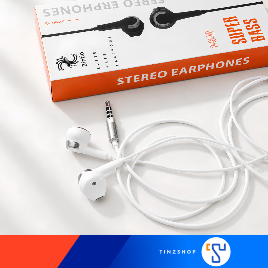 Zintio หูฟัง Super Bass Earphone High quality stereo sound with deep bass | Type 3.5 mm.