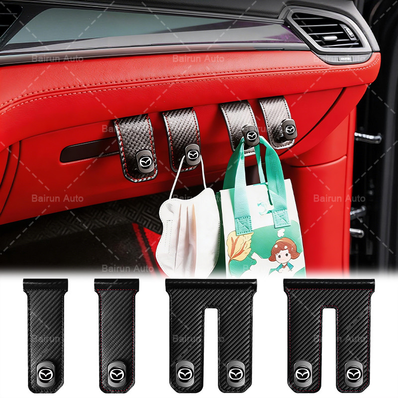 1/2pcs รับน้ําหนักสูงรถผู้โดยสาร Hook กระเป๋ารถยนต์สําหรับ Mazda 2 3 5 6 2017 CX-4 CX-5 CX-7 CX-8 CX
