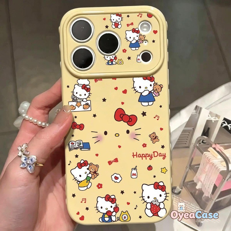 Red Bow Kitty Cat 3D Loving Hearts สําหรับ Vivo V70 ELite V30 V29 V27 S50 S30 Pro Mini 5G Ins สไตล์การ์ตูนปกสีลูกกวาดกันกระแทกนุ่มลูกแมวปลอก