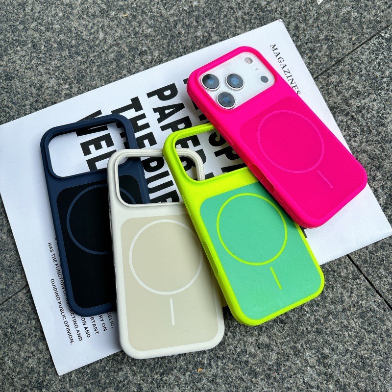 เคสโทรศัพท์แม่เหล็ก Apple 17promax แบบเรียบง่าย iphone1516promax เคสป้องกัน 14pro13 เหมาะสําหรับ