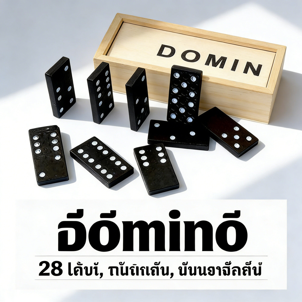 ขนาดมาตรฐาน 28 ชิ้นต่อกล่องไม้ เกมส์โดมิโน่ ทางปัญญาของเล่นไม้ ราคาสุดคุ้ม