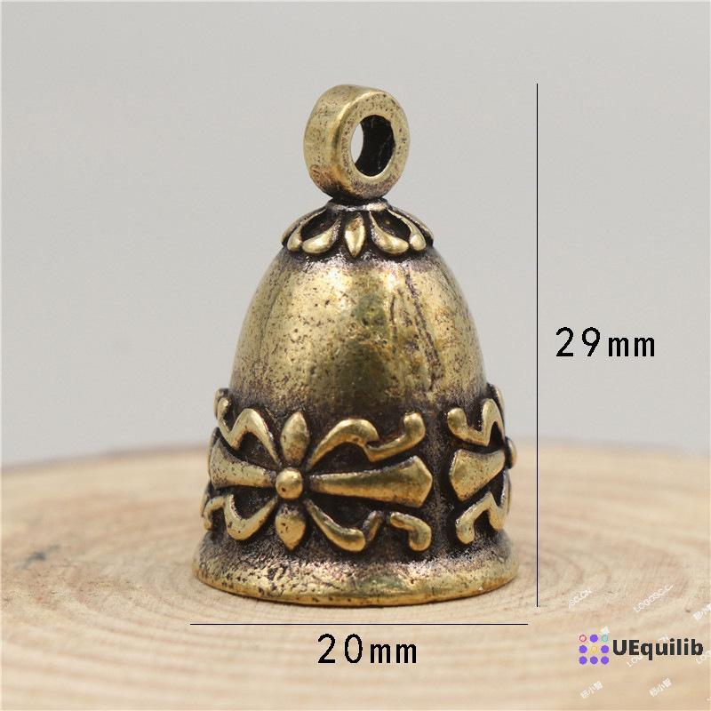 Uequilib Bell จี้ Jingle Bell ทองเหลือง Vintage พวงกุญแจสําหรับของขวัญตกแต่งแขวนเครื่องประดับใหม่