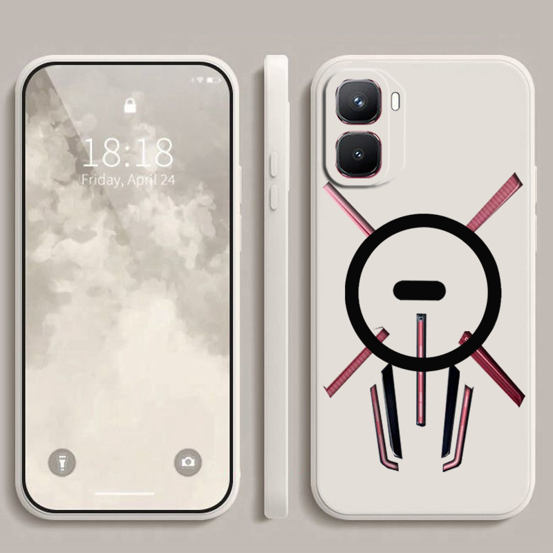 สําหรับ infinix GT 50 Pro 5G ปลอกเคสโทรศัพท์แม่เหล็กฝาครอบซิลิโคนอ่อนนุ่มพร้อม LED Flash Light Hole