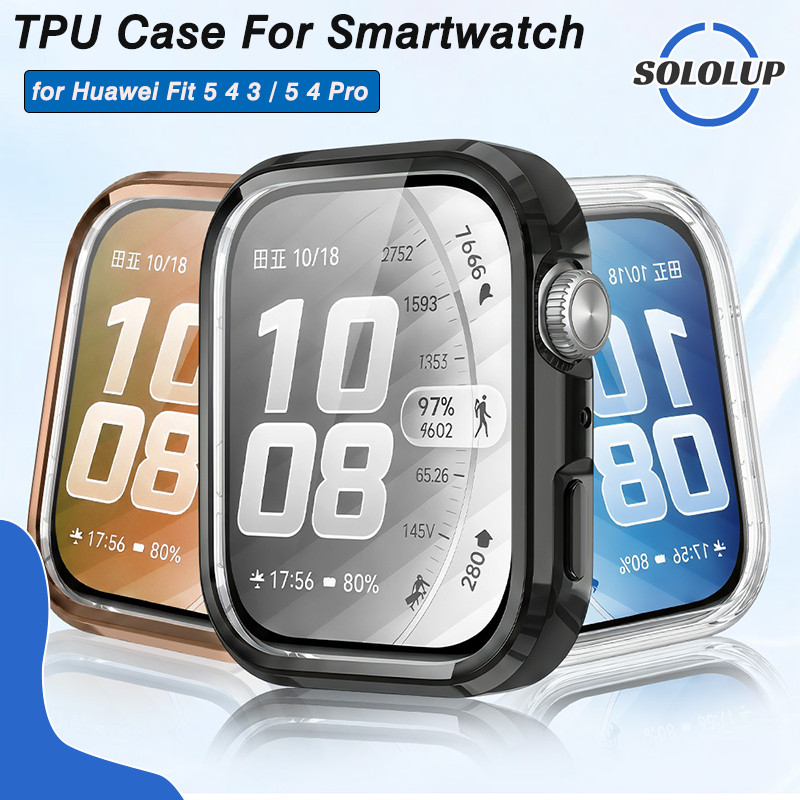 ฝาป้องกัน TPU อ่อน for Huawei Watch Fit 5 4 3 /5 4 pro เคส ปกป้องกันหน้าจอ กรณีป้องกันการตก for สมาร์ทว็อช Huawei Fit 4