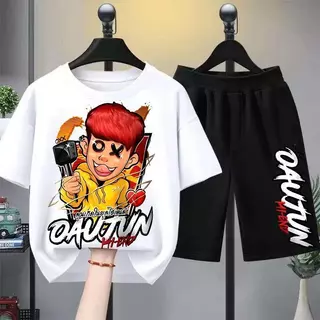 【จัดส่งไทย】2ชิ้น TM เซ็ตชุดเด็ก เสื้อ+กางเกง ชุดสองชิ้น เสื้อยืดเด็ก คอตตอน OXX By OAUJUN สื้อยืดเด็ก คอตตอน