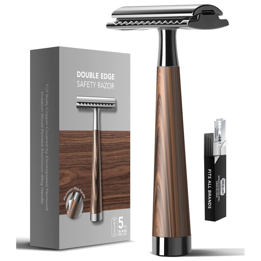 Double-Blade Safety Razor Manual Razor Set Blade Old-fashioned Seiko T-Shaped Safety Razor
