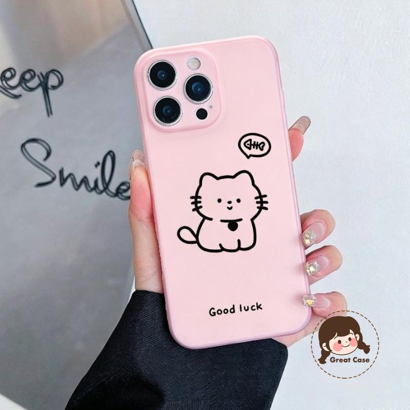 แมวน่ารักสีลูกกวาด Frosted Clear เคสโทรศัพท์สําหรับ Realme หมายเหตุ 60 60X 50 P4 P3 P3X P1 Pro Q5i Q