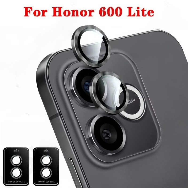 สําหรับ Honor 600Lite 500Pro 600 500 โทรศัพท์กล้องด้านหลังสําหรับ Honor X80i 600 500 Pro Lite 4G 5G อลูมิเนียมเลนส์กล้องแหวนฝาครอบเลนส์กระจกนิรภัย