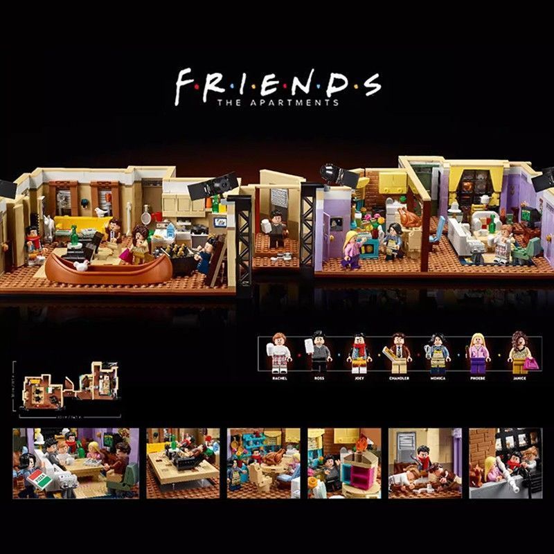 2021 ใช้งานร่วมกับ 10292 Old Friends Series Monica Apartment ชายหญิงประกอบอาคารบล็อกของเล่น