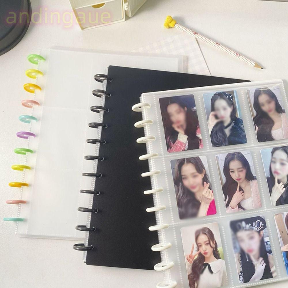 ANDIN Photocard Holder, Multi-pockets Storage Photo Album,Kpop 3 นิ้วการ์ดไอดอลรวบรวมหนังสือ Star Chaser