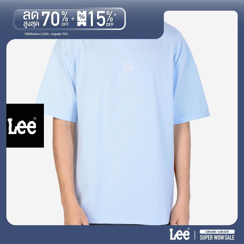 LEE เสื้อยืดแขนสั้นผู้ชาย รุ่น LE F525UTSSC03 สีฟ้า