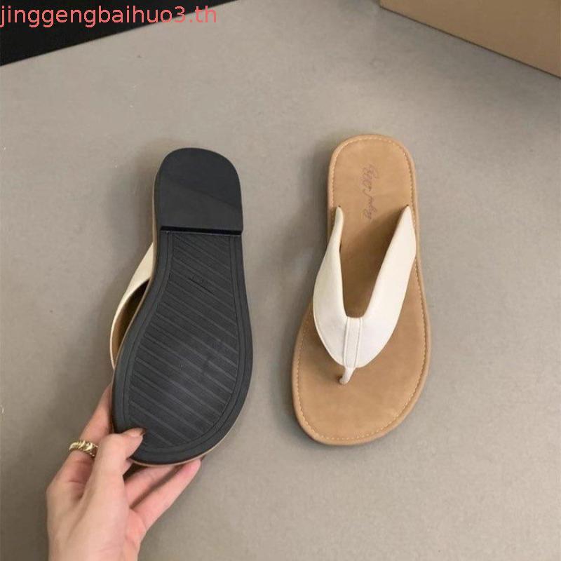 Super Hot Fashion Korean Version Flip-Flops 2024 New miu Flip-Flops~Summer Outer Wear Beach Sandals 