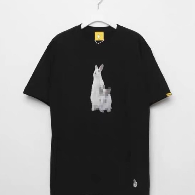 F169 FR2 เสื้อยืดคู่รักกระต่ายแบรนด์ญี่ปุ่น