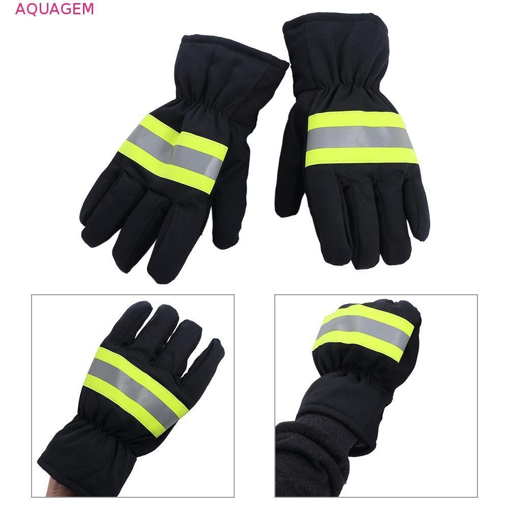 ถุงมือดับเพลิง AQUAGEM, ถุงมือกันความร้อนเชื่อมเปลวไฟกันน้ํา, Professional Fire Proof Thicken ทนต่อการสึกหรอ Anti-fire ถุงมือช่างเชื่อม