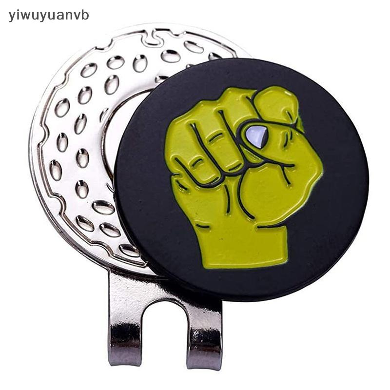 Yiwuyuanvb] Golf Ball Mark with Golf Hat Clip Magnetic Outdoor Alloy Golf marker supplies ใหม่
