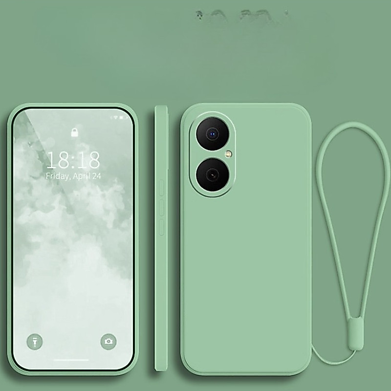 สําหรับ Nova Y73 กรณีซิลิโคนเหลว Matte Shell สําหรับ Huawei Nova Y73 กันกระแทกกันชนสายคล้องปกหลัง Fu