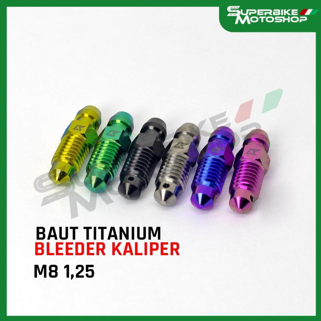 KENDMOTO Titanium Caliper Bleeder Bolt M8 Pitch 1.25