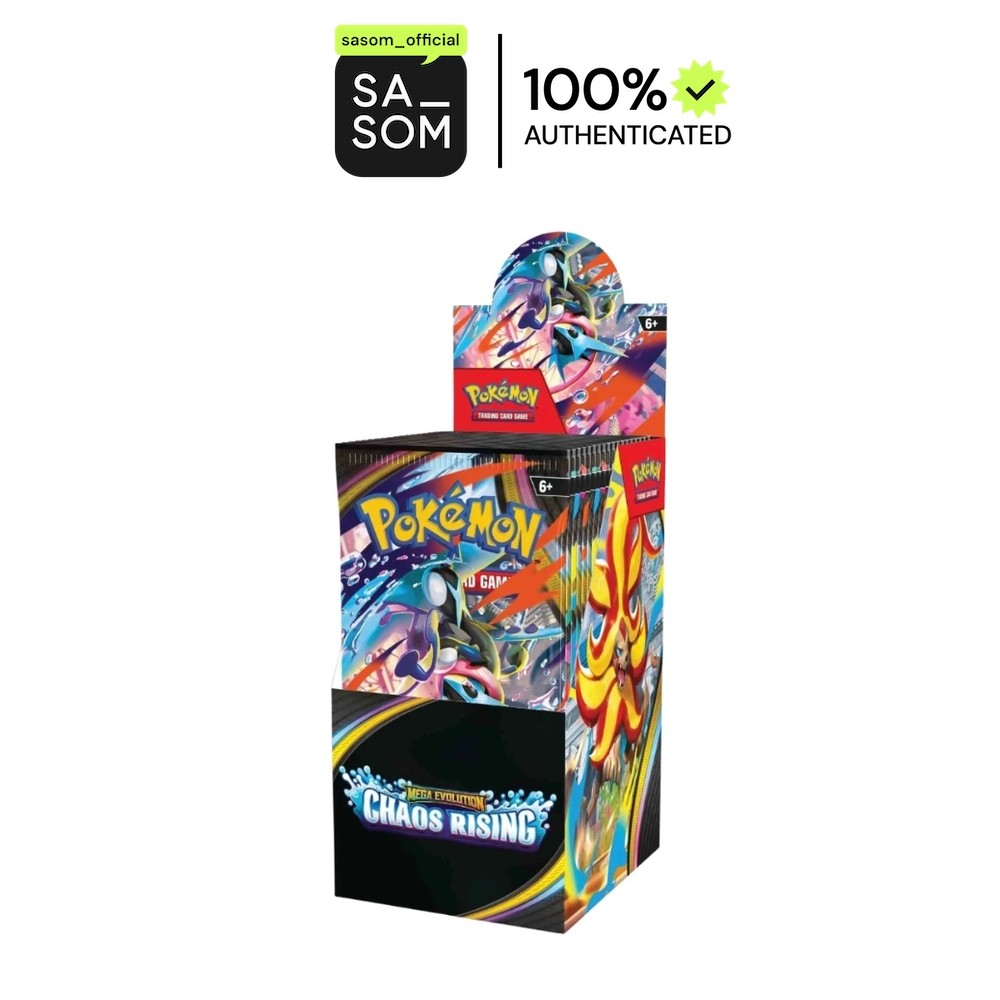 Pokemon Mega Evolution "Chaos Rising" Half Booster Box (EN) | ของแท้ ตรวจสอบโดย SASOM