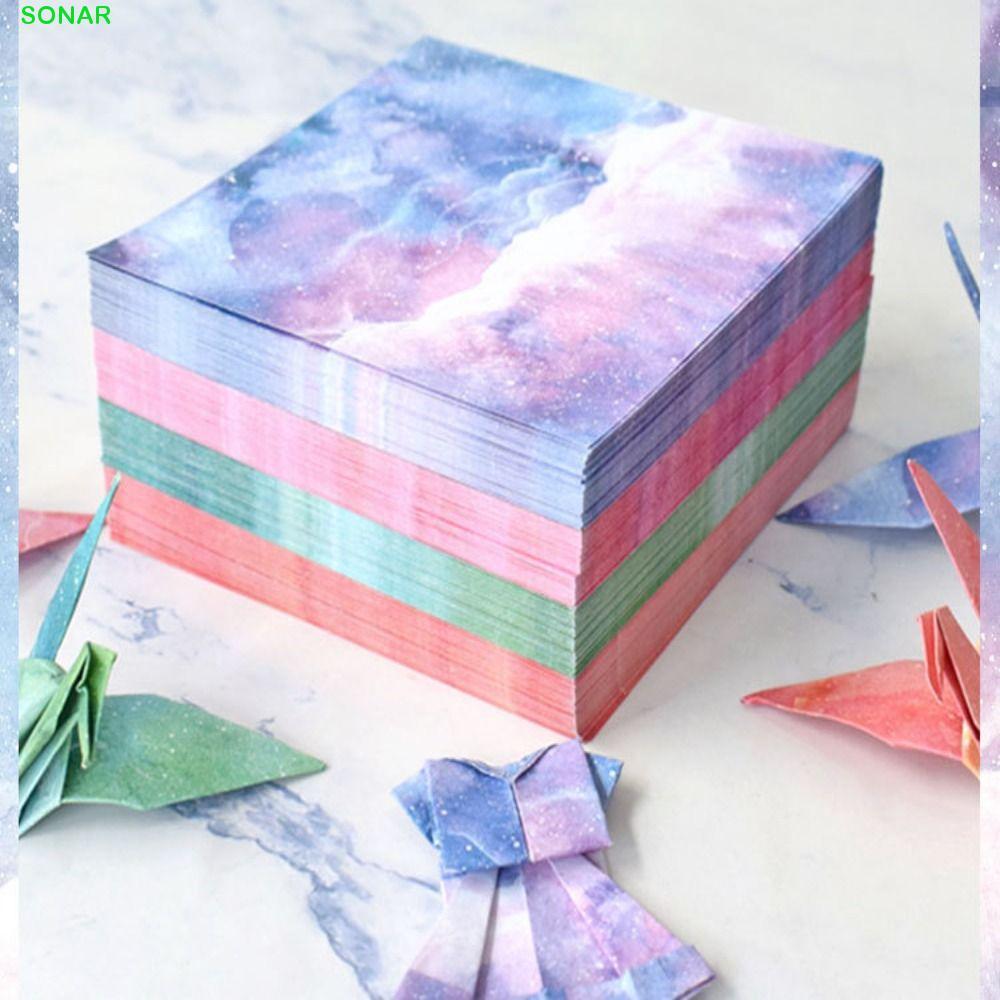 SONAR Origami Paper ความคิดสร้างสรรค์การออกกําลังกาย Handcraft Paper-cut Square DIY สองด้านหัตถกรรมกระดาษ