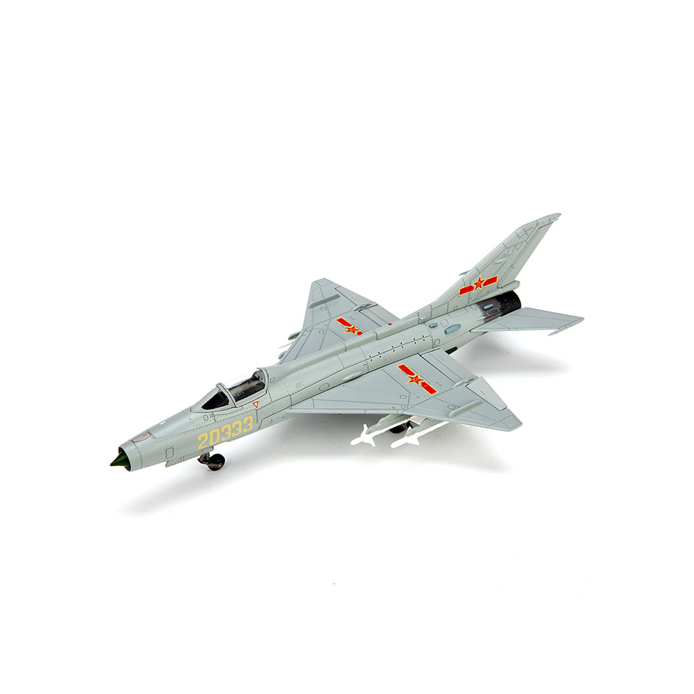 AF1 China Air Force J-7G Fighter J-7G โลหะผสมผลิตภัณฑ์สําเร็จรูปเครื่องบินทหารรุ่นพร้อมจอแสดงผลวงเล็