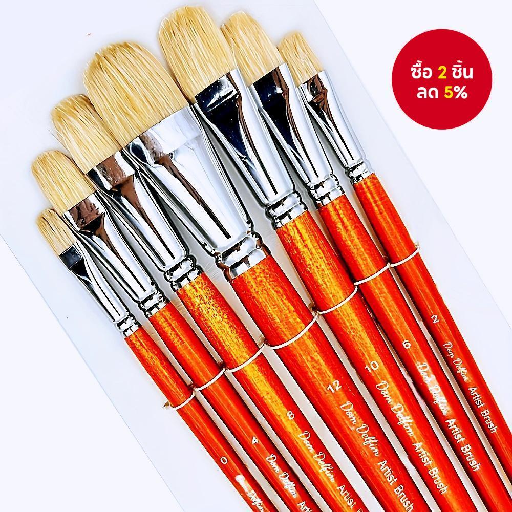 ชุดแปรงสี 7 ชิ้น ที่ทำจากขนหมูคุณภาพพรีเมียมแบบฟิลเบิร์ต, ขนหมูธรรมชาติ 100% จากซุนกิง, แปรงศิลปินด้ามยาวมืออาชีพสำหรับการวาดภาพด้วยอะคริลิกและน้ำมัน