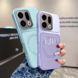 YJD สําหรับ OPPO ค้นหา X9S X9 Pro TPU รูปแบบผิวธรรมดาแม่เหล็กดึงดูด Anti-Drop เคสโทรศัพท์