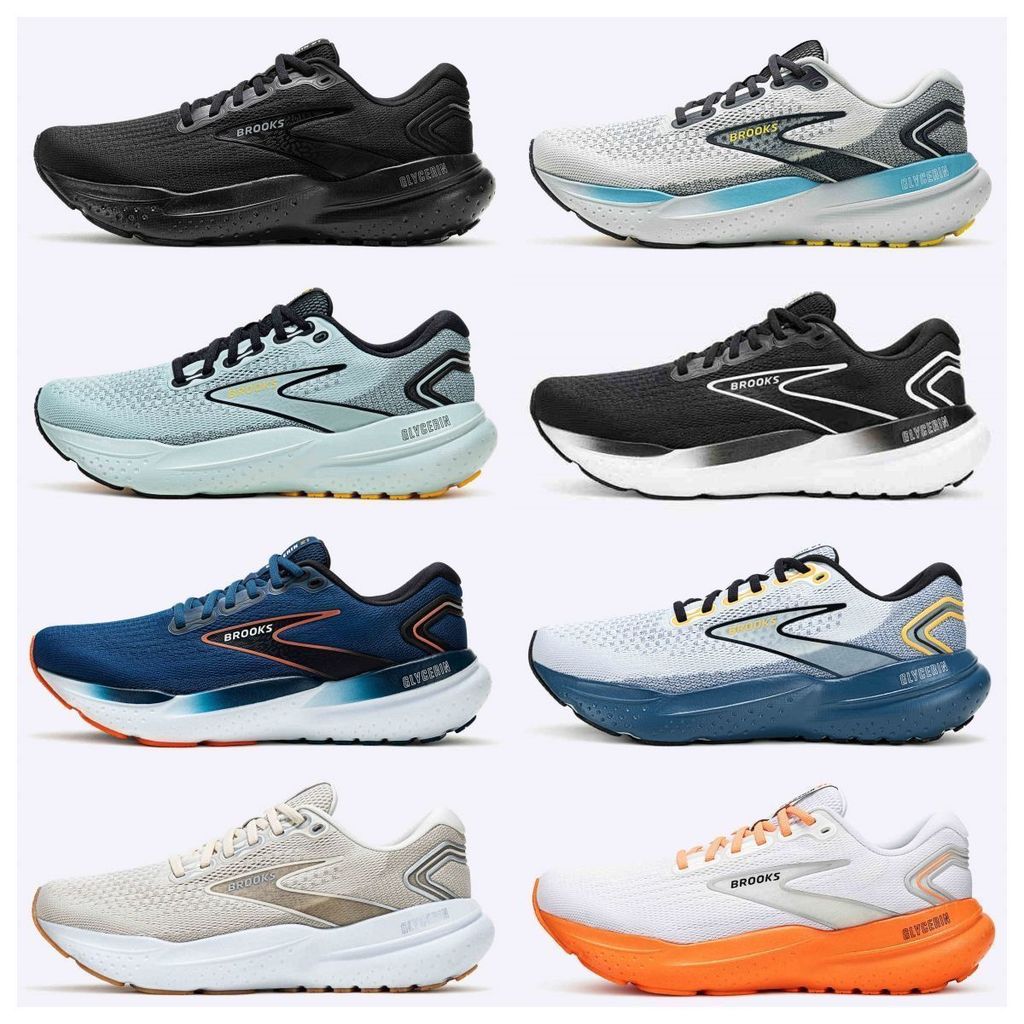 BROOKS BROOKS Glycerin รองเท้าวิ่ง 21 หนา Soled Shock-Absorbing รองเท้าวิ่งผู้ชายผู้หญิงสนับสนุนกีฬา
