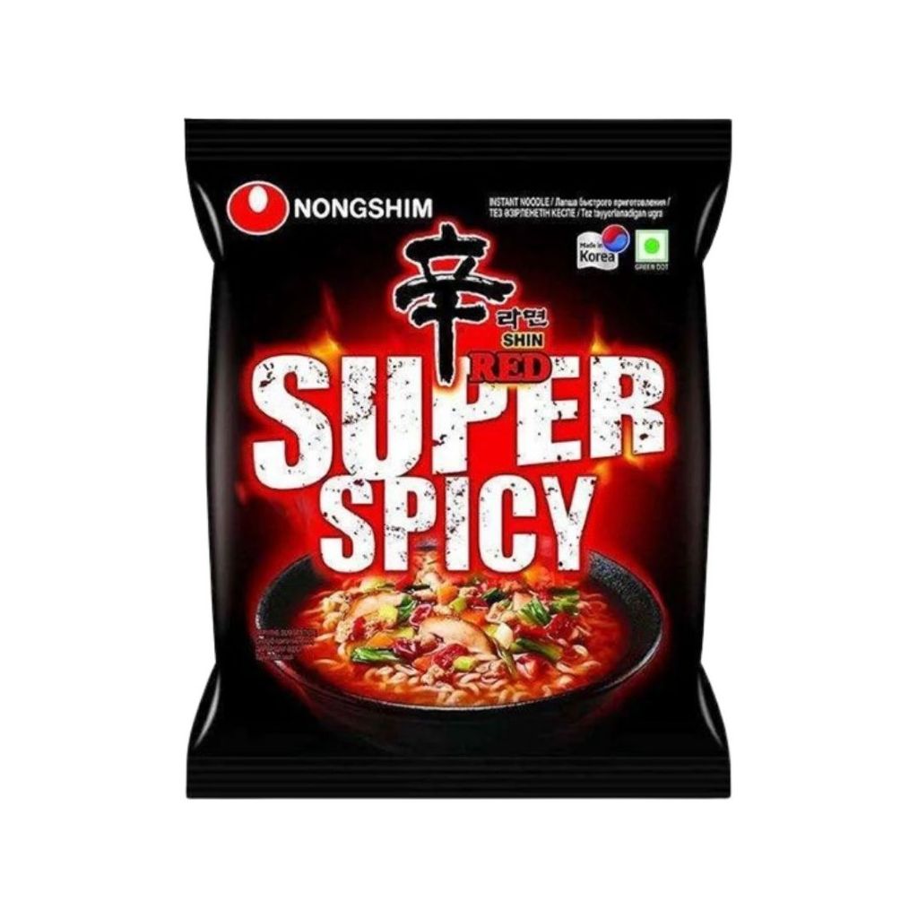 นงชิม บะหมี่กึ่งสำเร็จรูปรสเผ็ดมาก Nongshim Noodle Super Spicy 120g.
