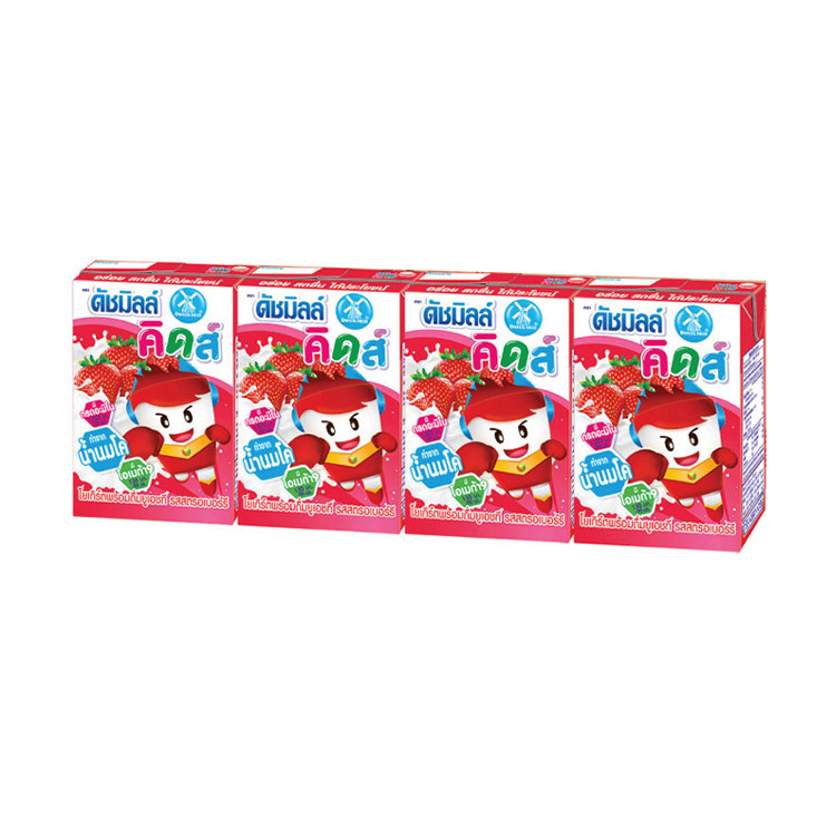 ดัชมิลล์ คิดส์ นมเปรี้ยวรสสตรอว์เบอร์รี DutchMill Kids Strawberry 90ml.