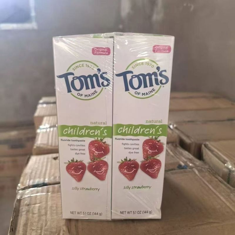 ((144g) Toms Toms House ยาสีฟันฟลูออไรด์ปราศจากฟลูออไรด์ 2-812 ปีทําความสะอาดอ่อนโยนต้านเชื้อแบคทีเร