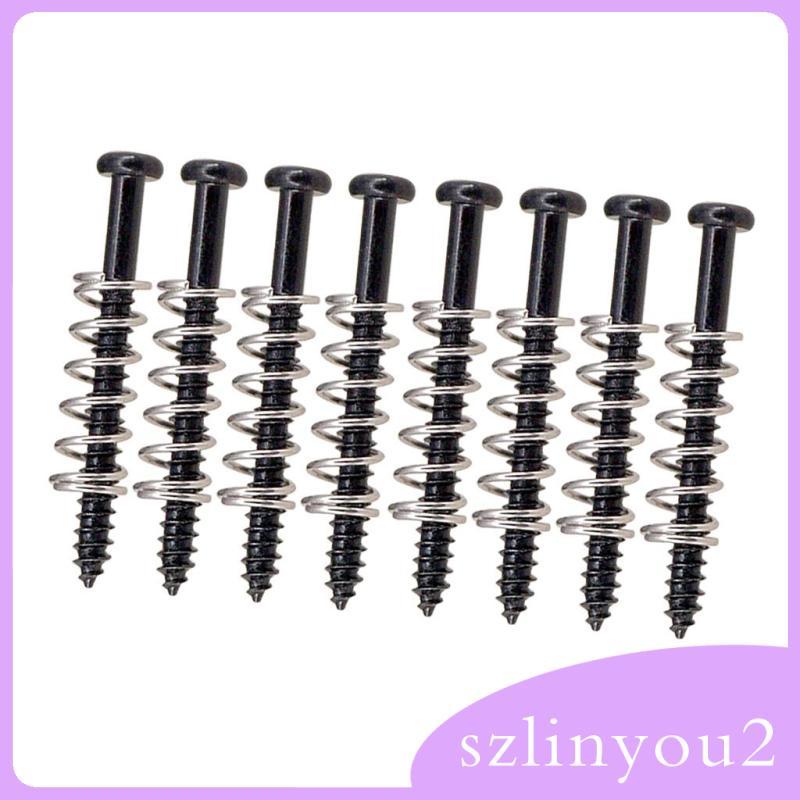 8 ชุดกีตาร์ไฟฟ้า/เบสสกรูตรงสปริงเปลี่ยน Accs สีดํา