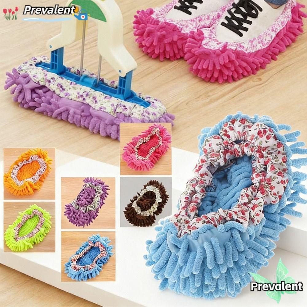 PREVALENT 1PC Microfibre Mop รองเท้าแตะ, รองเท้าแตะทําความสะอาดในครัวเรือนล้างทําความสะอาดได้, มัลติฟังก์ชั่นที่ถอดออกได้นํากลับมาใช้ใหม่ผ้าไมโครไฟเบอร์ห้องน้ํา