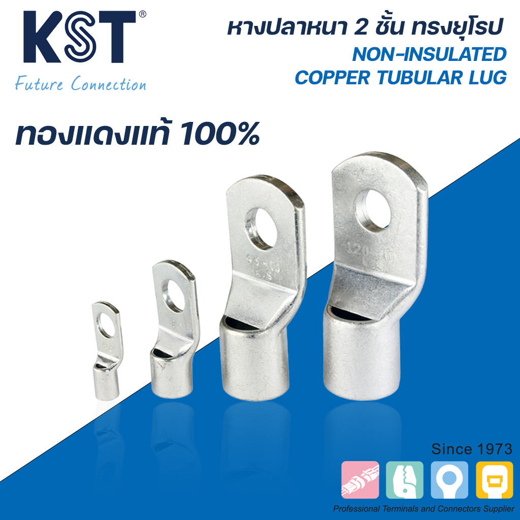 KST หางปลาหนาทรงยุโรป เข้าสายไฟเบอร์ 10mm²-35mm² รุ่น TLCL Series