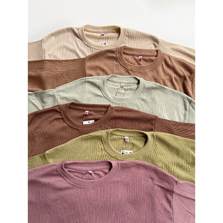 Basiq Wanita Lengan Panjang Kaos Rip Premium