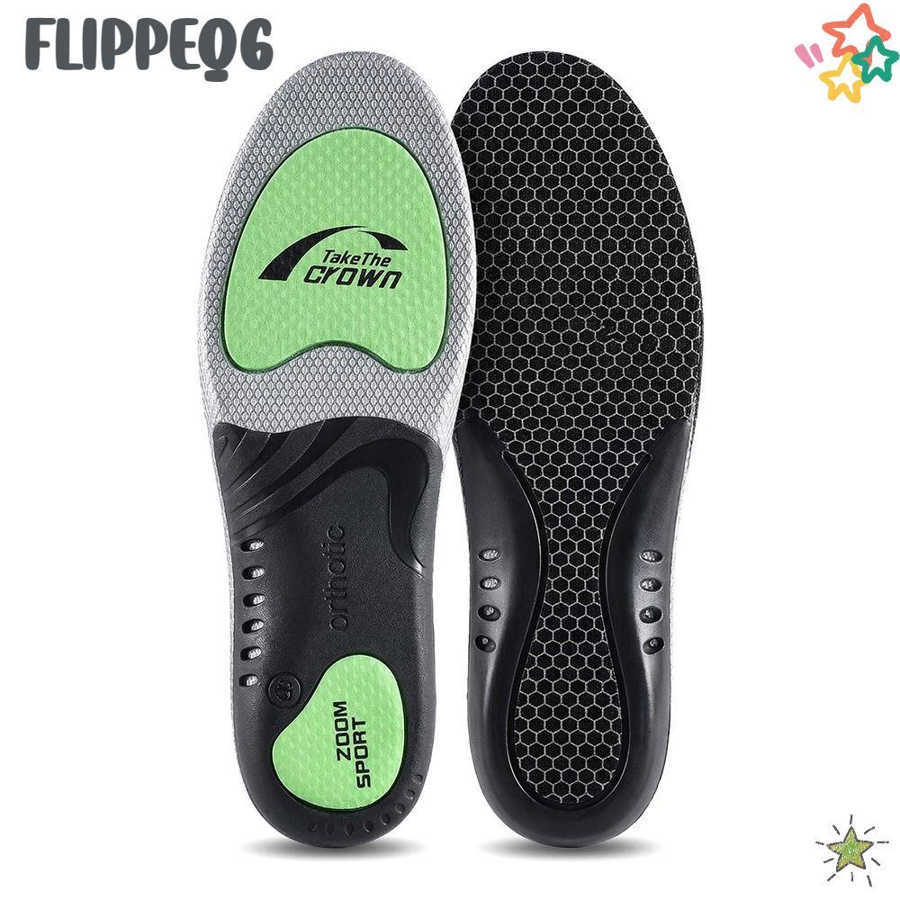 FLIPPEQ6 Arch Support Insoles, กลิ่นทน Shock-Absorbing Sports Insoles, พรีเมี่ยมบรรเทาอาการปวดยืดหยุ่นสูง Anti-slip Fitness Training Insoles วิ่ง