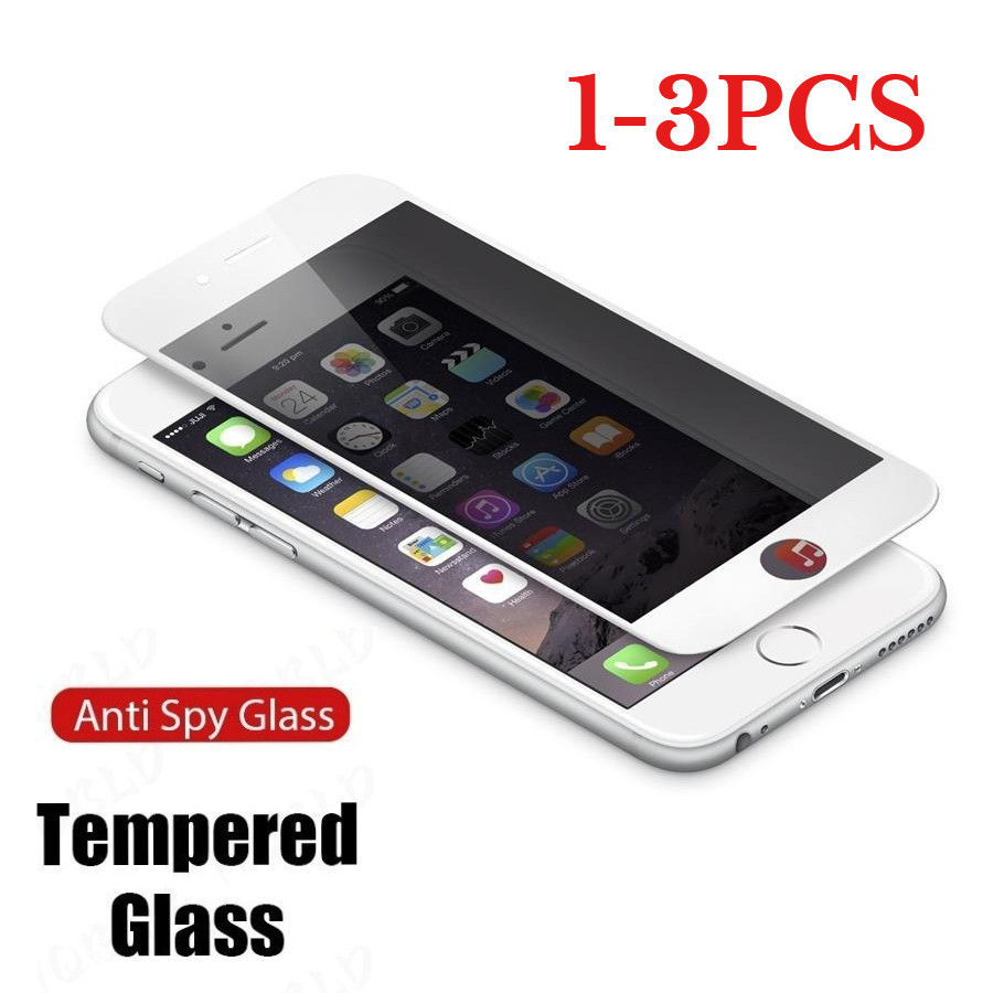 1-3Pcsคลุมทั้งหมดความเป็นส่วนตัวสีดําขอบฟิล์มแก้วสําหรับiPhone 8 7 6 6s Plus SEป้องกันหน้าจอสําหรับi